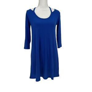 NWOT Hayden Royal Blue 3/4 Sleeve Lightweight Dress Sz Medium